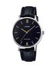 LTP-VT01L-1B Quartz Women's Watch, Black with Black Leather Band, Overseas Model [Parallel Import]