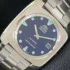 USED AUTOMATIC 46943 VINTAGE ORIENT JAPAN MENS BLUE COLOR DIAL WATCH A702237-5 R123-a702237