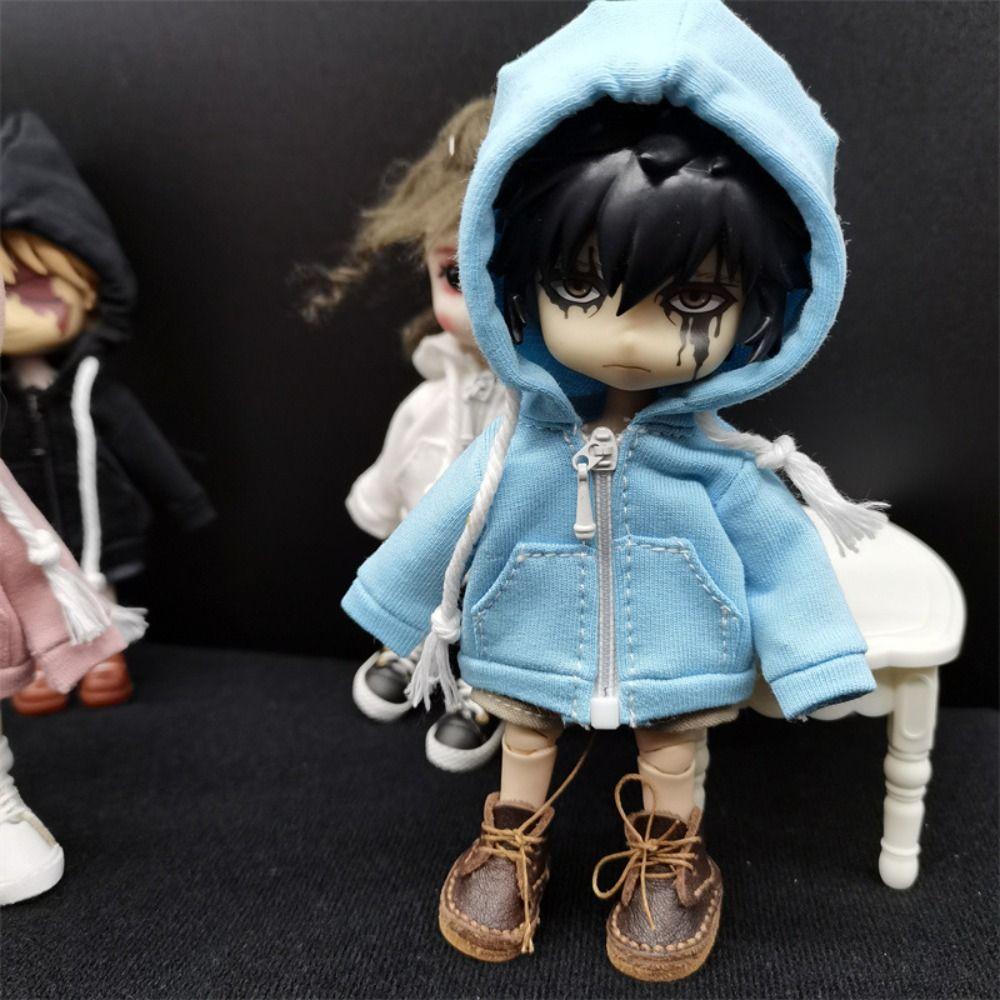 Handmade Obitsu11 Hoodie Zipper Jacket Doll Clothes Children Gift Ob11 Baby Coat 1/12 Bjd