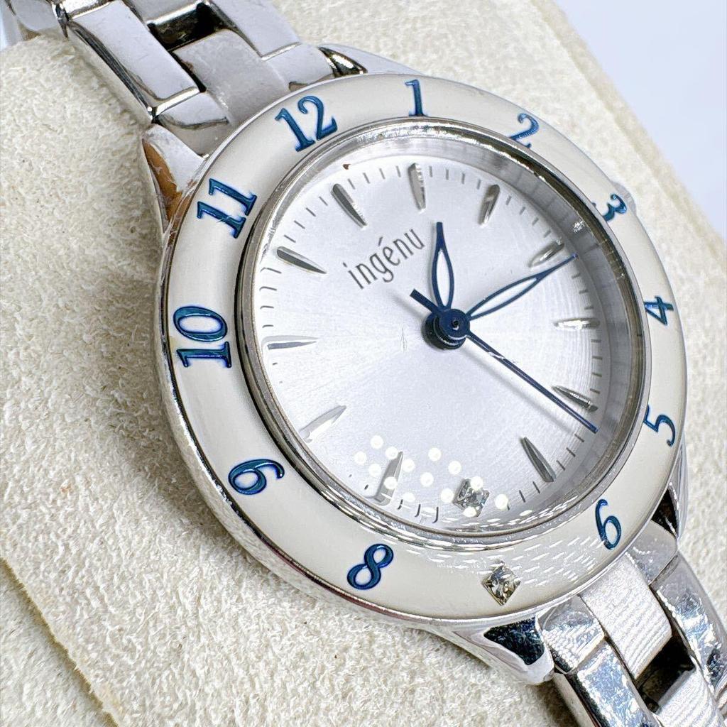 Used [New Battery/Working] SEIKO Ingenu Women's Watch Brand Quartz Analog Silver Sparkling Elegant ALBA