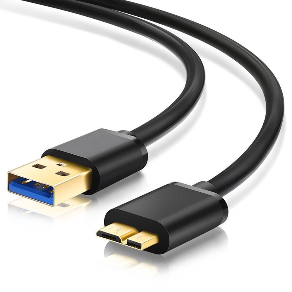 0.5m/1m External Hard Drive Gold plated HDD Cord USB 3.0 Type-A to Micro B Data Cable