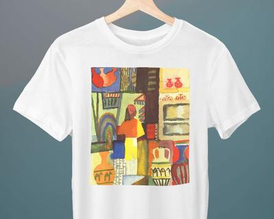 Dealer with Jugs August Macke Unisex T-Shirt Expressionism Art T-Shirt Gift for Her Gift for Him Art Lover Gift