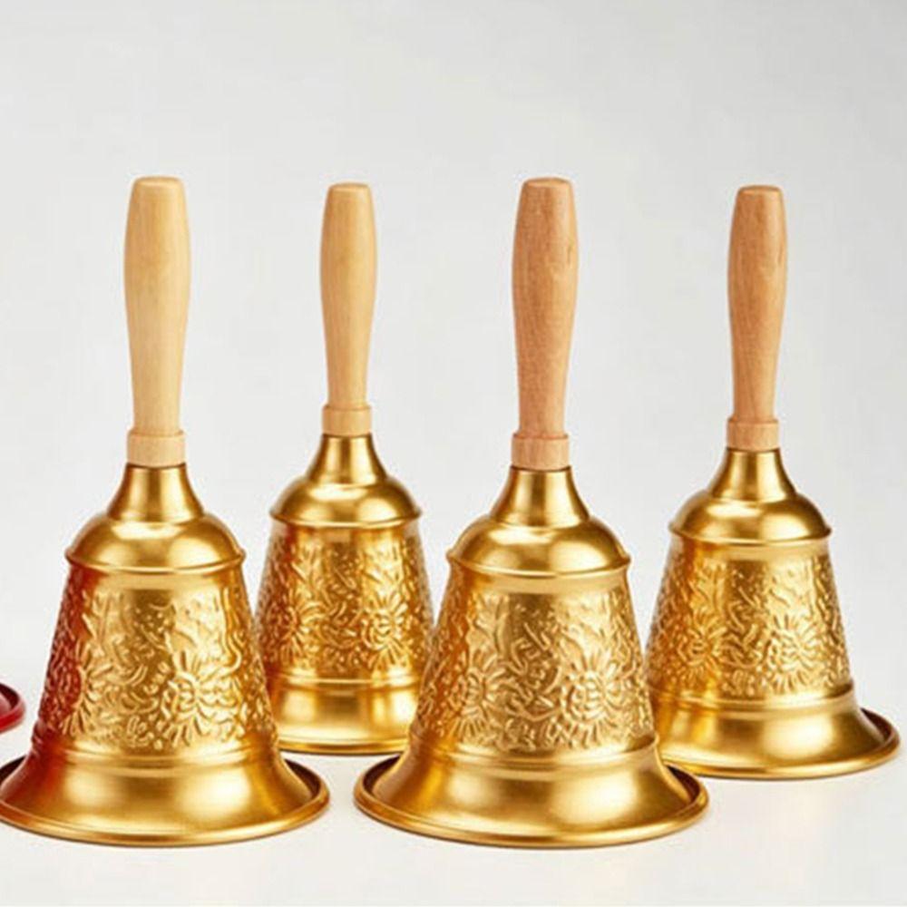 Creative Tabletop Metal Hand Bell Manual Operation Christmas Hand Bell Holiday Decoration