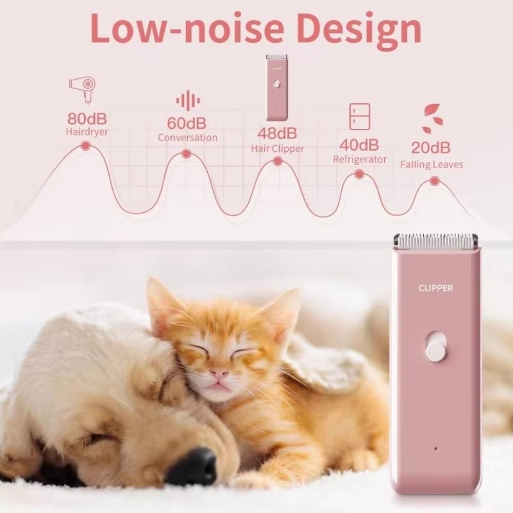 Waterproof Pet Hair Trimmer Low Noise Cat Grooming Clipper Dog Hair Clipper For Cats and Dogs
