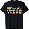 Vegan Vintage T-Shirt Summer Men T-shirts Classic Graphic TShirts Magazine Woman Casual Fashion Short-sleev