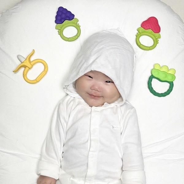 Anju Fruit Ring + Strap + Case, 1 Piece, Banana Ring, Korean Baby Products