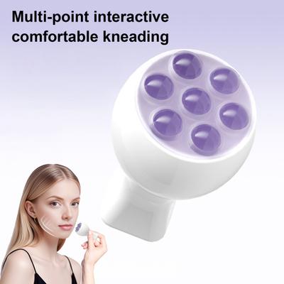 Нефритовый ролик Массажер для лица Ледяной ролик Инструмент для лица гуаша Вращающийся на 360 градусов Ручной массажер с шариком из искусственного кристалла для лифтинга, подтяжки, подтягивания кожи шеи