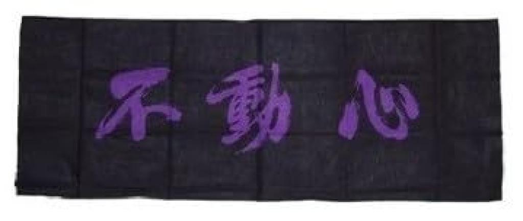 Ayabe Budougu Kendo Hand Dyed Towel, Two-Color (Purple) "Fudoshin"