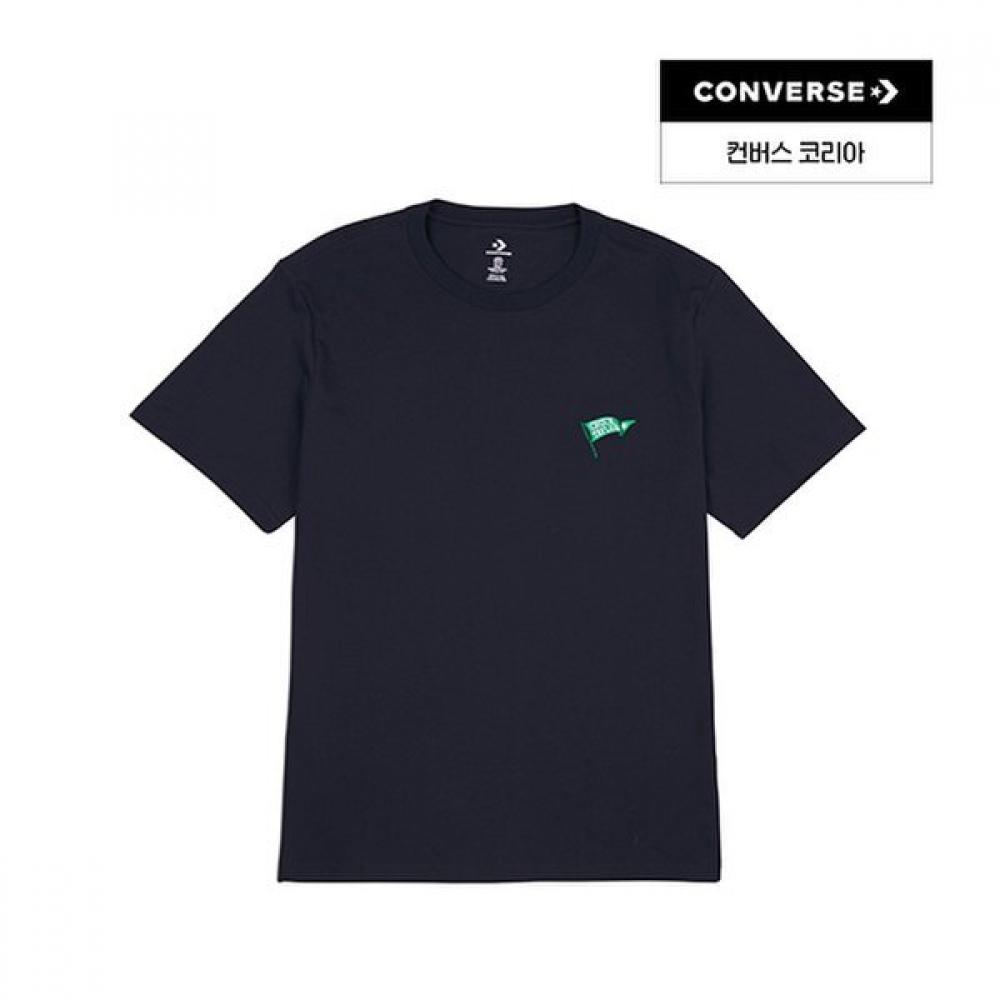 Converse Черная футболка с ретро-флагом 10025976 A01