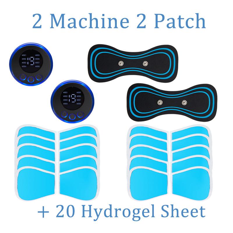 EMS Mini Electric Pulse Neck Masager LCD Display 8 Mode Cervical Massage Patch Muscle Pain Relief Tool Portable Body Massager