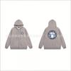 Stu Unisex Hooded Zip-Up Sweatshirt With Letter Print Fleece-Lined Oversized Fit Winter Casual Wear