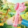Electric Giraffe Bubble Maker Wand with Light 10 Holes Cartoon Animal Kids Handheld Automatic Bubble Blower Machine Toy Boys Girls Birthday Gift