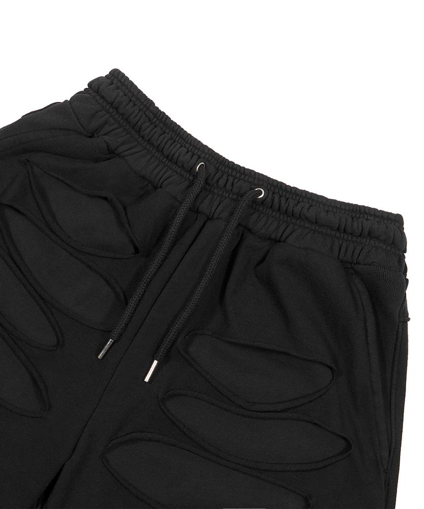 ULKIN [Runway] Double Layer Cutout Sweatpants_Black