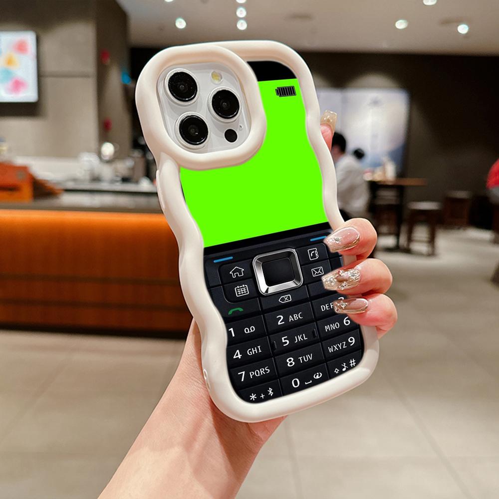 Ae95 ретро телефон дизайн художественные защитные чехлы для телефонов Samsung S24 Plus S23 Ultra A14 A55 A06 Honor X9b Motorola OnePlus большая волна TPU задняя крышка