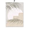 Abstract Boho Monstera Bamboo Leaf Sun Wall Art Canvas Painting Nordic Poster and Print Wall Picture for Living Room Decor