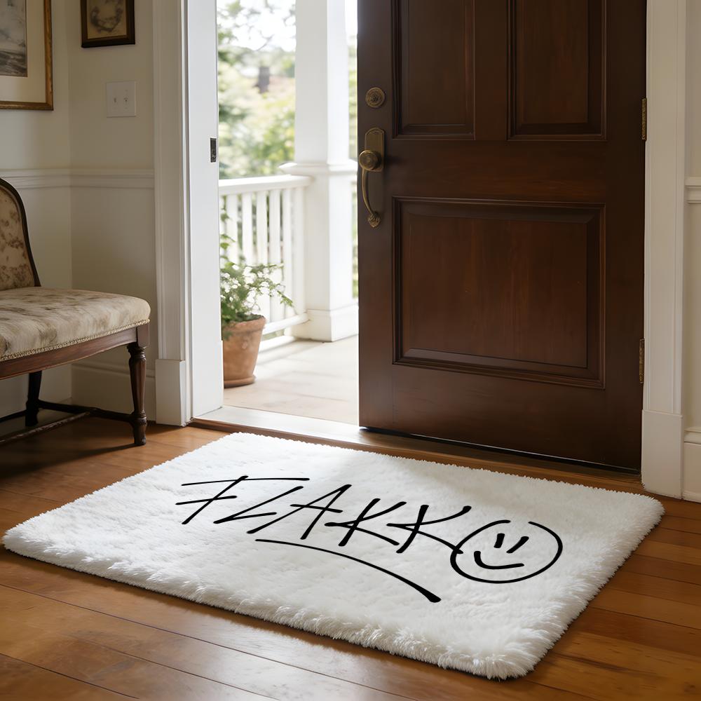Floor Mat Soft Flannel Rug Non Slip Absorbent Mat for Bathroom Bedroom Home Decor M MUZIKS TIGER