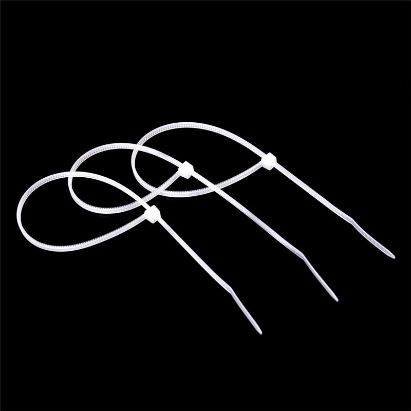 100 шт., закрепите белые и черные кабельные стяжки, самоблокирующиеся нейлоновые кабельные стяжки