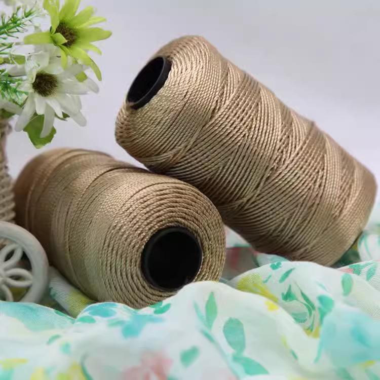 Ice Silk Thread Three-Strand Plywood Thread Hand-Woven Hook Bag Hat Car Seat Cushion Cup Cover Hook Slipper Bright Silk Thread