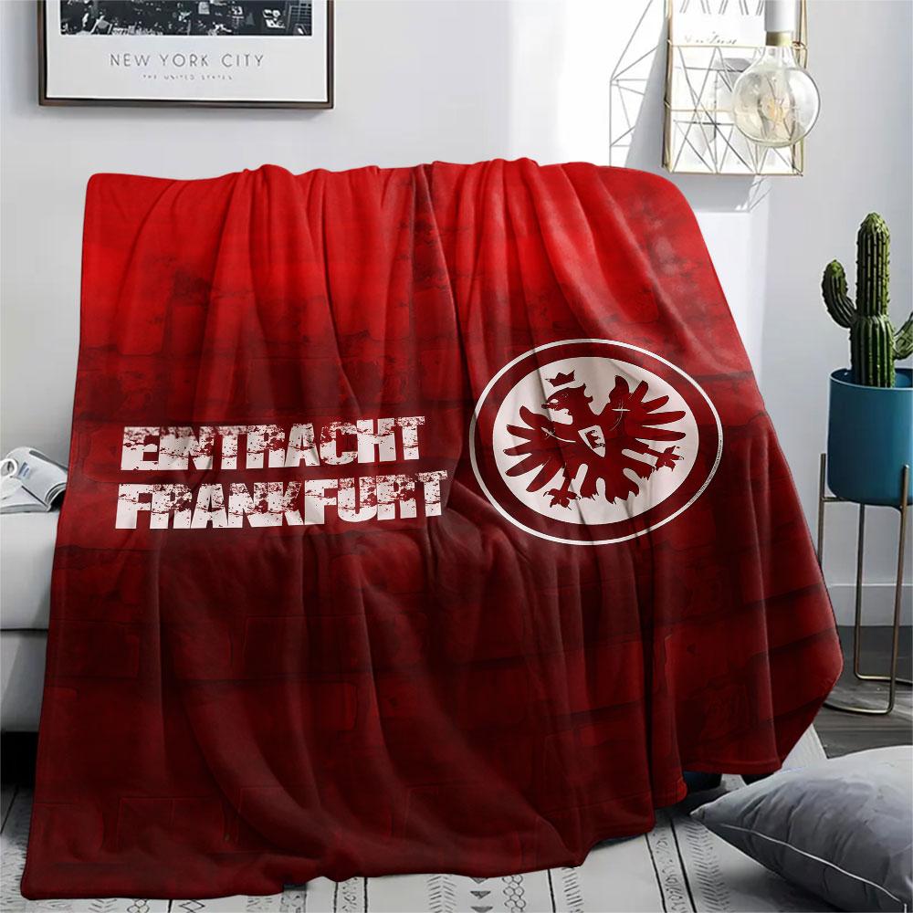 1PC Eintracht Frankfurt Patterned Flannel Blanket Suitable For All Seasons for Home Decor Warmth and Comfort Gifts Holiday Present