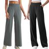 Womens Wide Leg Pants Summer Casual Loose Fitting Elastic Waist Trousers Yoga Pants With Pockets