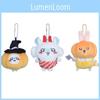 Cute Bear Halloween Pumpkin Plush Keyring With Pp Cotton Filling For Kids