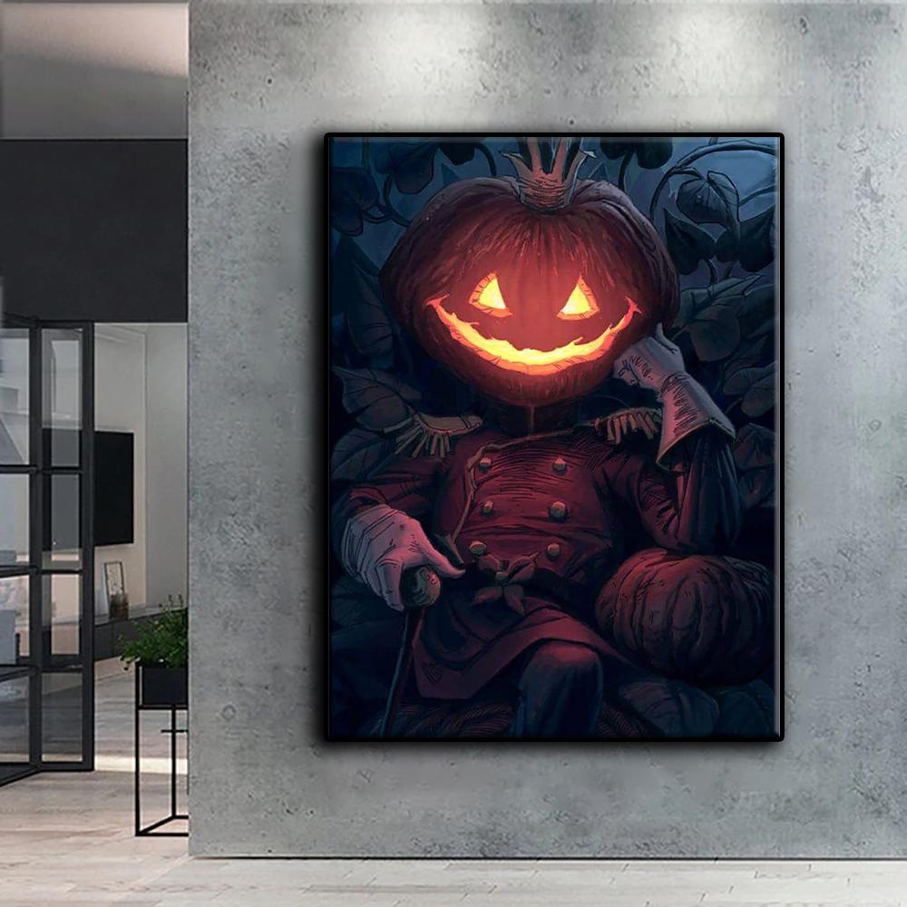 Алмазная картина Хэллоуин Страшная голова тыквы Человек Алмазная мозаика Ремесло Алмазная вышивка Картина