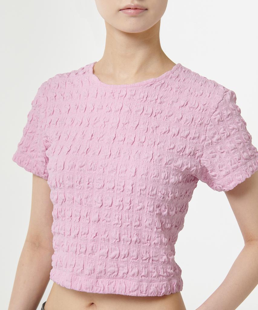 MUSINSA STANDARD WOMAN Women'S Smoked Crop T-Shirt [Pink]