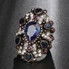Fashion Shiny Rhinestone Punk Women Finger Ring Statement Jewelry Party Gift