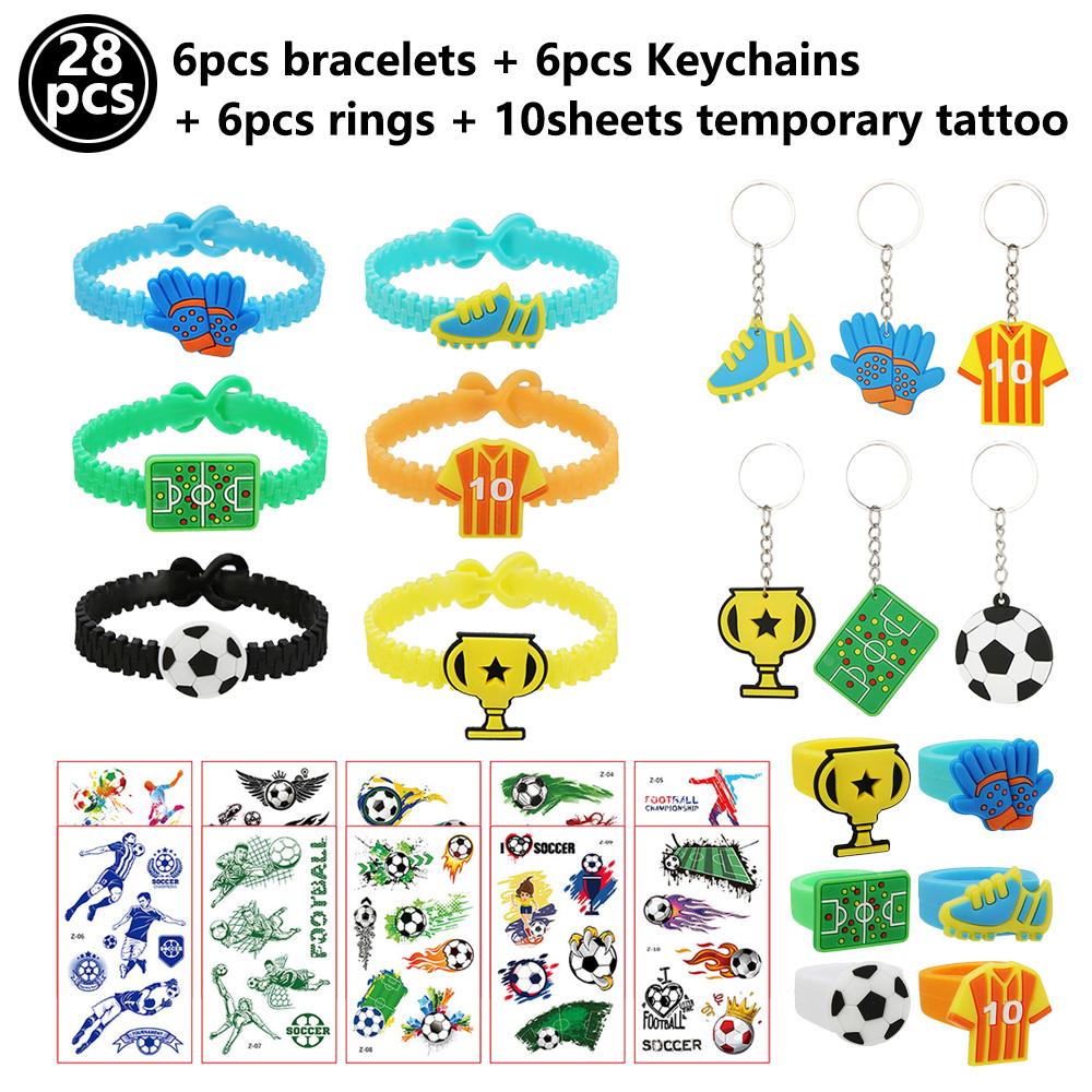 Football Luminous Tattoos For Kids Soccer Ball Temporary Tattoo Sticker Glow In The Dark Tattoo Football Birthday Party Supplies