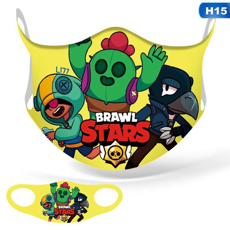 Игры Brawl Stars Leon 3D печать унисекс Пылезащитная маска модные ветрозащитные уличные забавные маски для рта