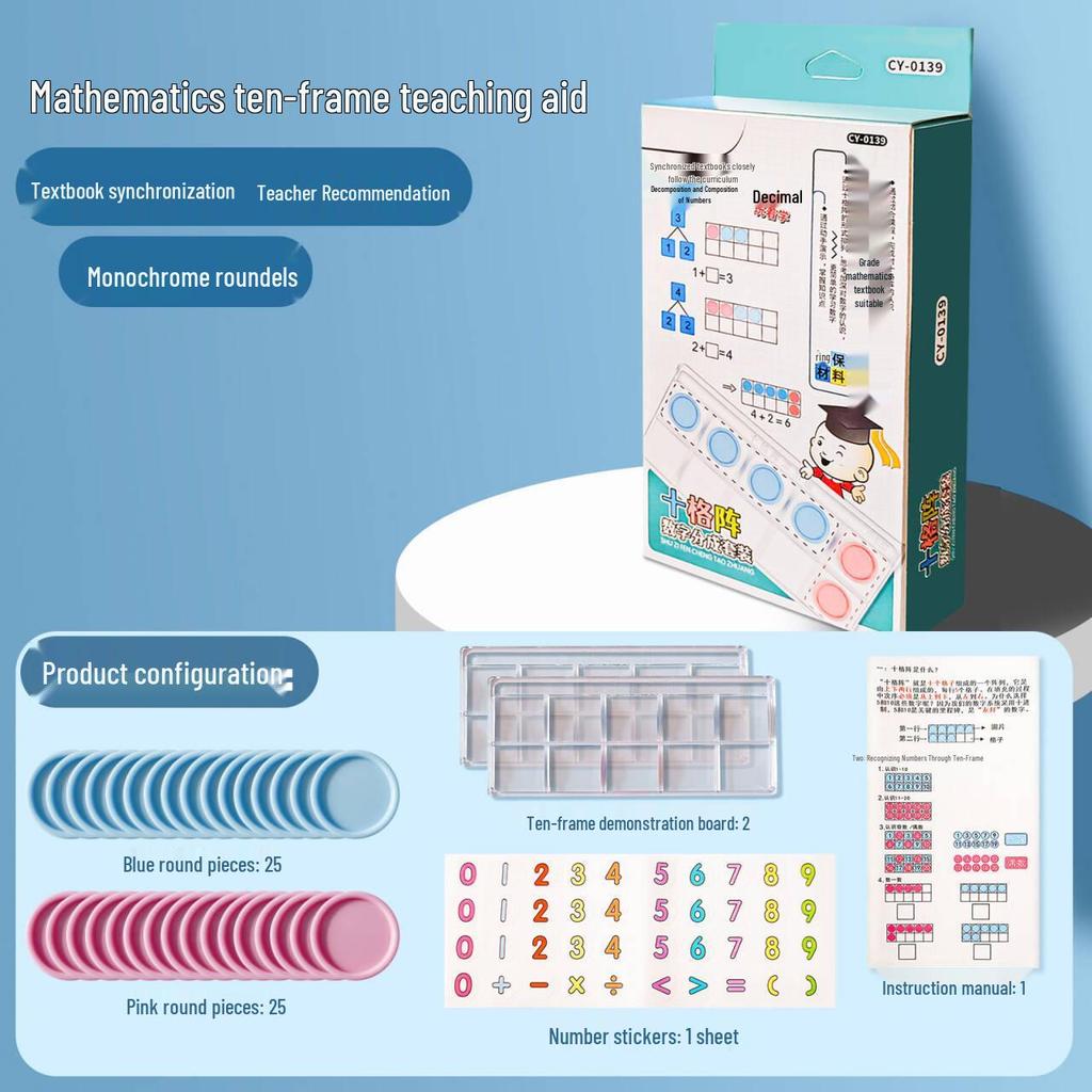 Пособие для разложения и состава чисел в десятичной рамке для арифметики 1 класса (Сложение/Вычитание в пределах 20)