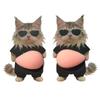 1/2 шт. Милые 3D Сжимаемые Мягкие Собака Кошка Наклейки на Живот DIY Снять Стресс Украшение для Мобильного Телефона Ноутбука Наклейка Домашний Декор