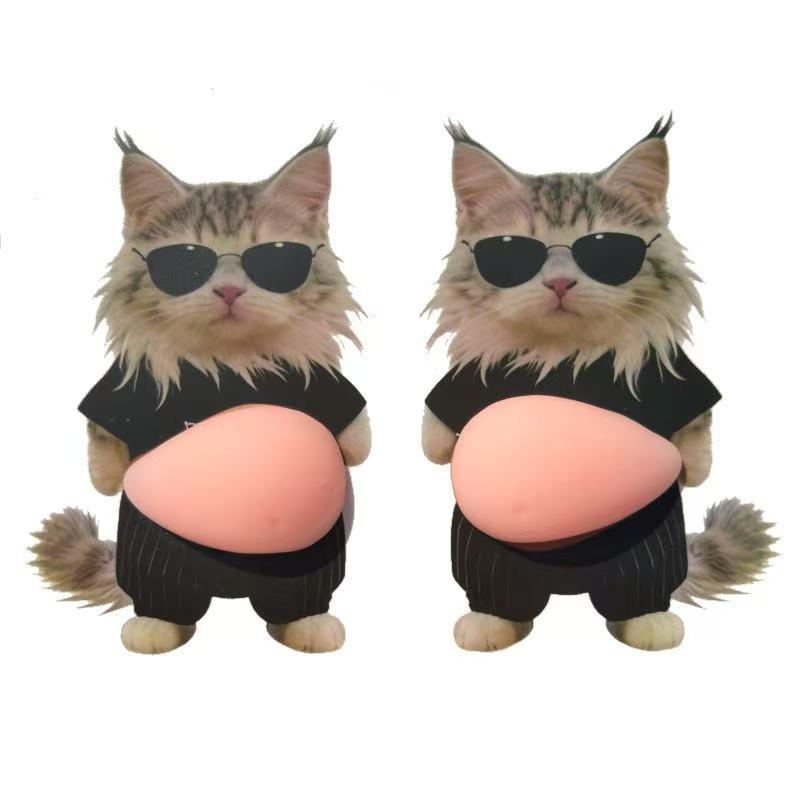 1/2 шт. Милые 3D Сжимаемые Мягкие Собака Кошка Наклейки на Живот DIY Снять Стресс Украшение для Мобильного Телефона Ноутбука Наклейка Домашний Декор