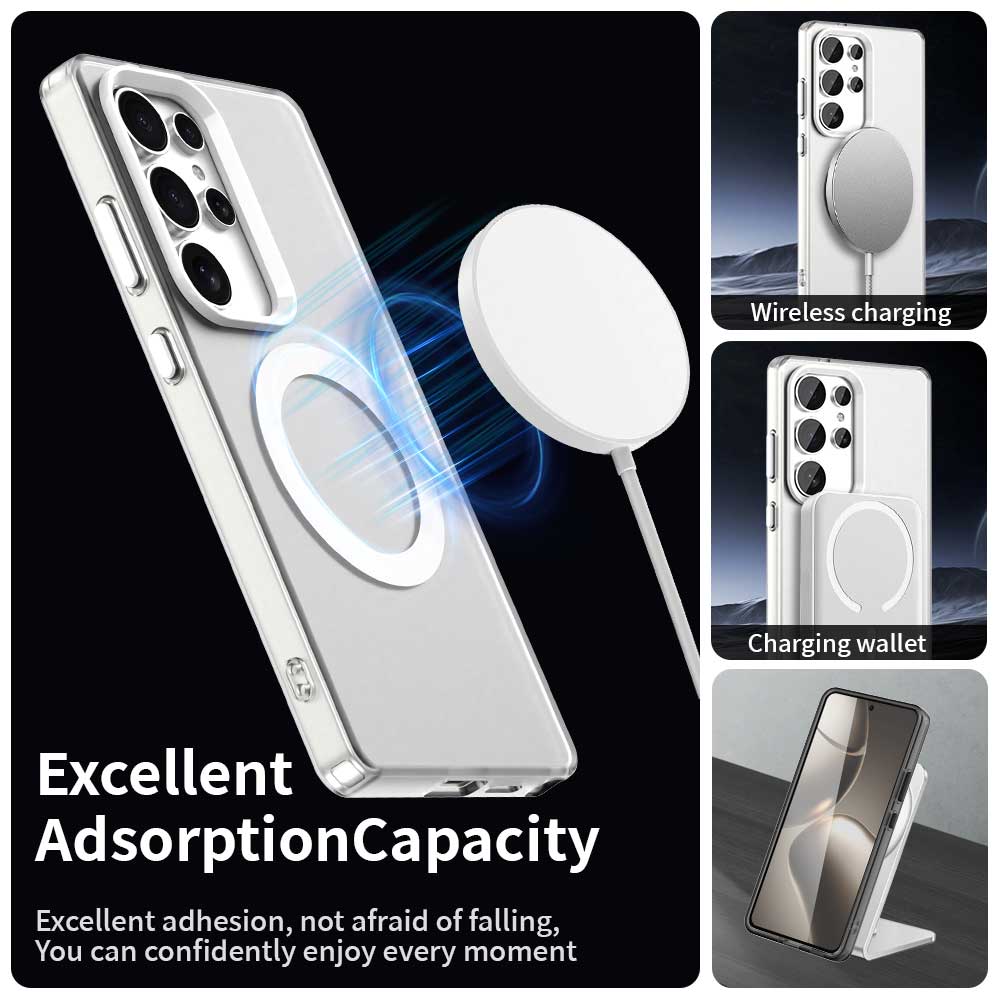 For Samsung Galaxy S23 Ultra Case Magnetic Case Skin Touch Matte Anti Drop TPU+PC Phone Back Cover