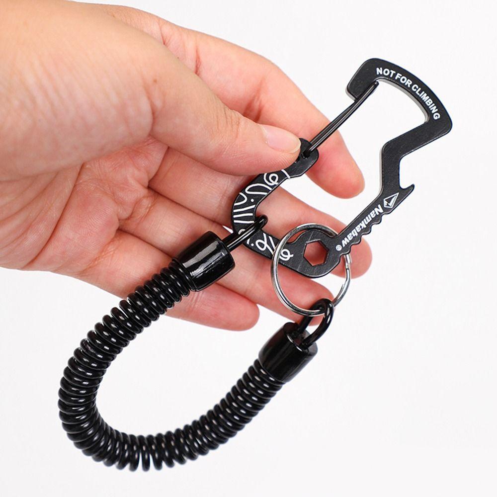 1/2/5pcs Multi functional Outdoor Retractable Spring Elastic Rope  for Camping Hiking