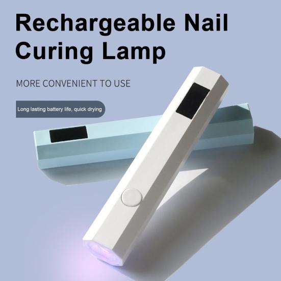 Nail UV Lamp with LED Display Rechargeable Mini Nail Light for Gel Nails Fast Curing Portable Gel Polish Dryer Nail Art Tool