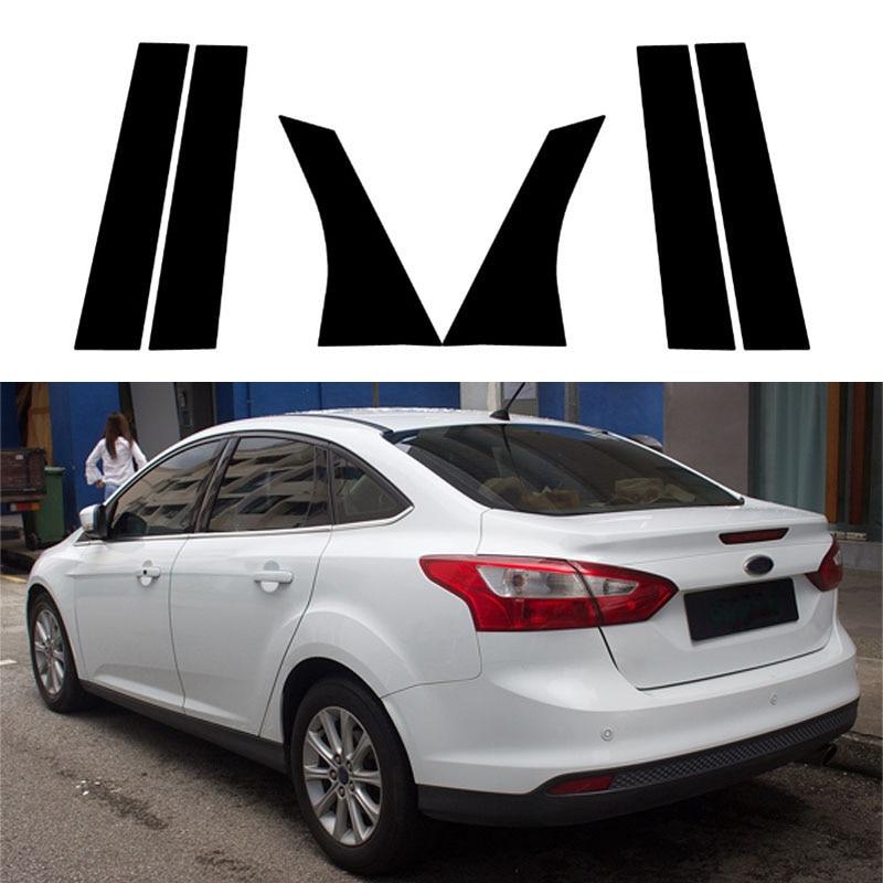 Для Ford Focus седан/хэтчбек 2012-2019 автомобильные стойки стойки двери, окна, обшивка, наклейки, аксессуары для стайлинга, внешние детали, автомобильная наклейка