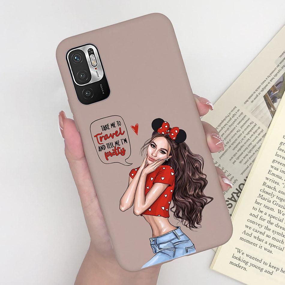 For Xiaomi Redmi Note 10 10T 11 SE 5G Case Pilot Cartoon Pattern Soft Silicone Back Cover For Xiaomi Poco M3 Pro 5G New Bumper