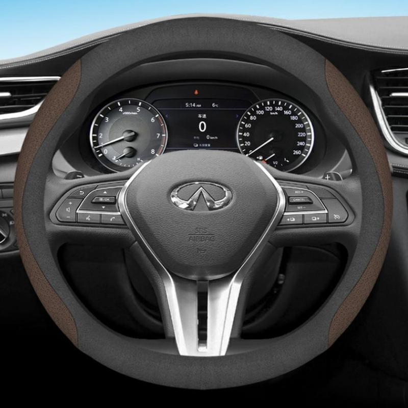 Кожаный чехол на руль автомобиля для Infiniti QX30 Q30 QX80 FX35 Q50 JX35 G37 QX70 Q70 QX60 Q60 G35 QX50 EX35 Аксессуары