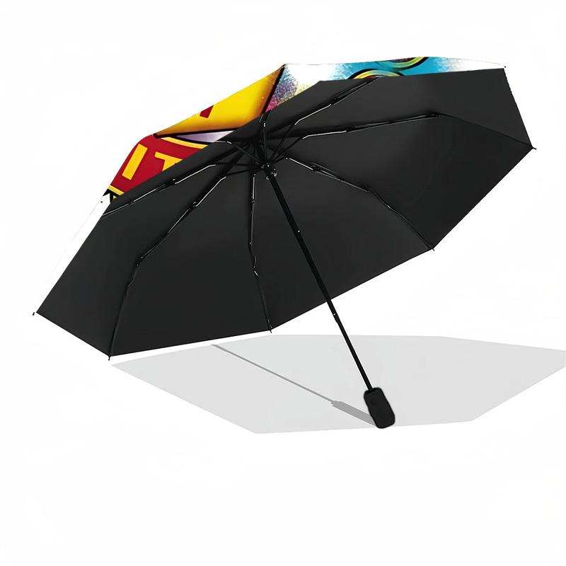 Manchester Crest Portable Automatic Umbrella Compact 8-Rib Lightweight Lightweight Travel Essential Fashion Lovers Gift for Festivals