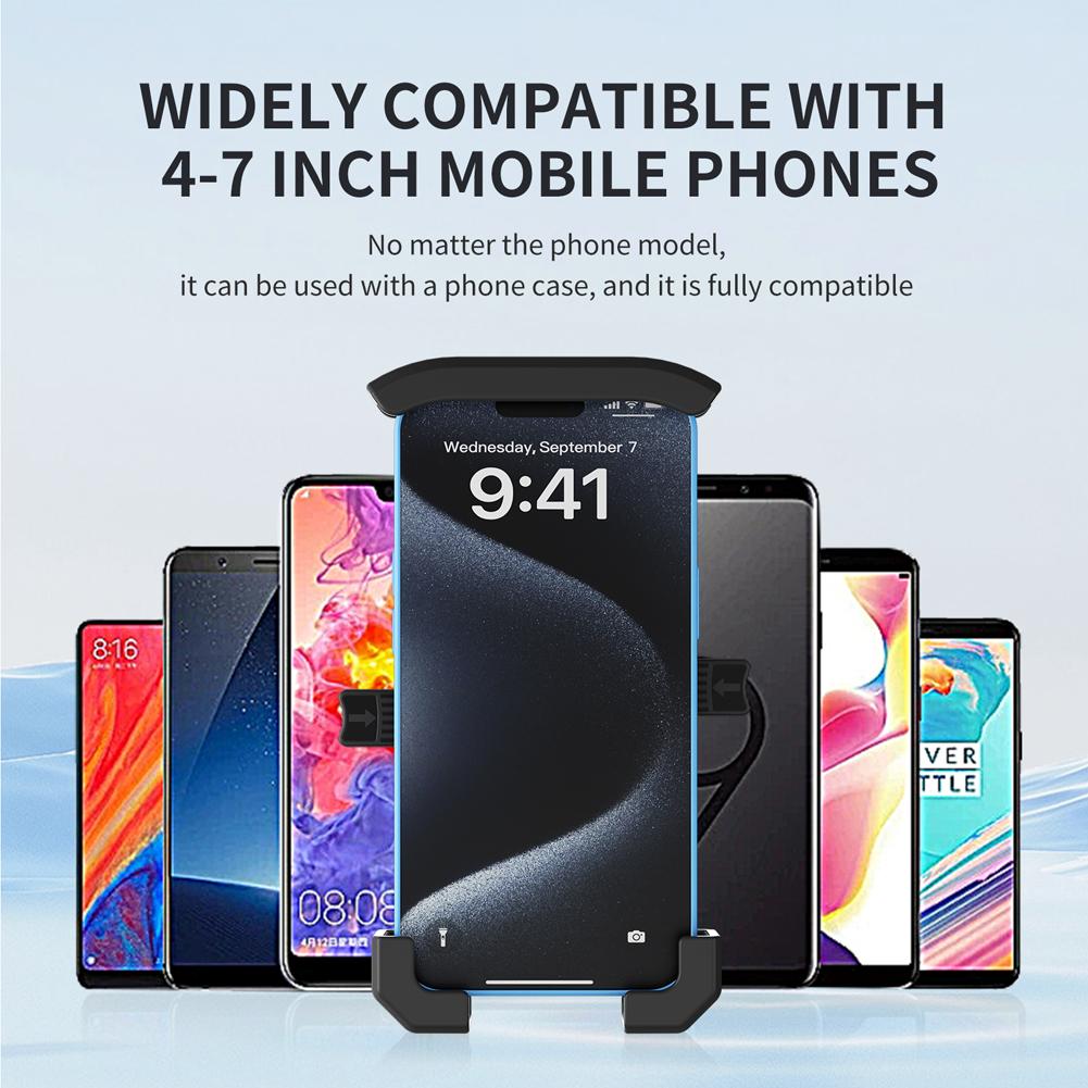 Кронштейн для навигации на руль, амортизатор, автоматическая блокировка, крепление для мобильного телефона, подставка для мобильного телефона на мотоцикл и велосипед, подходит для телефона с диагональю 4–7 дюймов