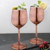 Бокалы для вина из нержавеющей стали, медные, матовые, набор из 2 шт.