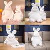 Плюшевая белая кукла ленивого кролика, восхитительный большой плюшевый кролик для дома и детской