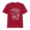 To My Stepped Up Dad The Life Better Stepping T Shirt vintage Washed homme streetwear graphic Versatile Breathable Stylish