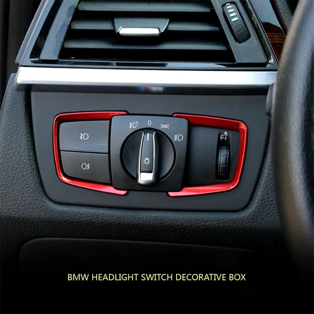 2 шт. ABS фара переключатель рамка отделка регулировка наклейка для BMW F30 F31 F32 F34 3 4 автомобильные аксессуары