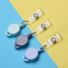 1pc Unisex Durable ID Name Card Clip Stationery Retractable Lanyards Key Ring Badge Holder