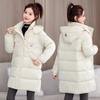 Женская осенне-зимняя куртка больших размеров с утолщением и подкладкой средней длины с капюшоном, тонкая теплая куртка на молнии