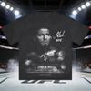2026 Лето UFC Ислам Махачев Боевая Графическая Футболка Женская Спортивная Хлопковая Короткий Рукав Свободная Повседневная Рубашка для Фитнеса Унисекс