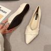 Женские туфли на плоской подошве с острым носком, с неглубоким вырезом, на мягкой подошве, весенние, одинарные, универсальные, из мягкой кожи, для беременных женщин, 833-6, удобные, универсальные