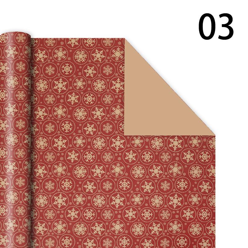 76x50cm Christmas Gift Wrapping Paper Birthday Party Wedding DIY Craft Paper Xmas Tree Snowflake Print Gift Box Packaging Papers